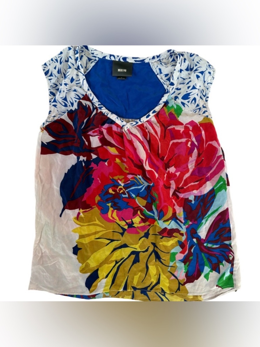 Maeve silk floral short sleeve floral blouse Size 2